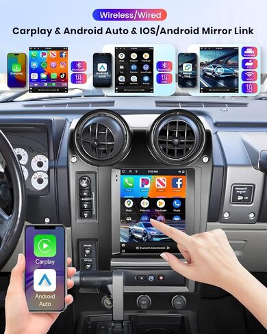 راديو 2G 64G لسيارة Hummer H2 2002-2007 Android ستيريو مع Carplay Android Auto، Rimoody 9.7 بوصة شاشة تعمل باللمس راديو السيارة مع نظام ملاحة GPS بلوتوث FM HiFi WiFi + كاميرا احتياطية AHD in Saudi Arabia