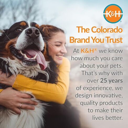 K&H Pet Products Thermal-Bowl Heated Water Bowl for Cats & Dogs Outside, Safety Listed Outdoor Heated Dog Bowl for Pets, Automatic No Freeze, Anti Chewy Cord - 96 Ounces Blue 25W in Kuwait