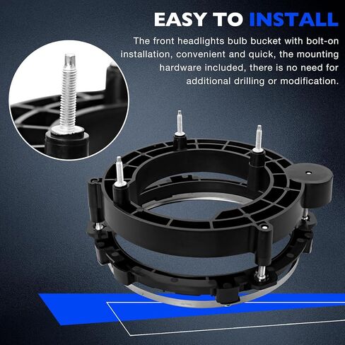 Headlights Bulbs Brackets Buckets, for 1997-2006 TJ Jeep Wrangler SE Base Sahara Unlimited Rubicon X AT Sport, Repalce 110383 110384 Front Head Lights Bulbs Mounting Support Holder Buckets Pair in Saudi Arabia