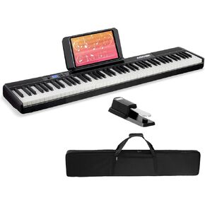 88 Key keyboard piano, Portable Digital Piano with Wooden stand Set for Beginners,128 Tone,128 Rhythm, 20 Demo Song, with Sustain Pedal, Carrying Case, Piano Lesson in Kuwait