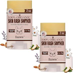 باوو مهدئ للطفح الجلدي للكلاب، عصا 2 أونصة، تخفيف الحساسية والحكة للكلاب، مرطب للبشرة، عضوي وطبيعي بالكامل، مرطب للكلاب للبشرة الجافة، غسول للكلاب، بلسم شفاء نهائي، كريم لطفح الكلاب in Kuwait
