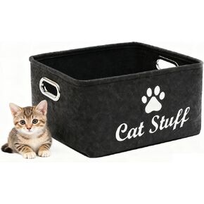 Sappet Collapsible Felt Dog Toy Storage Bin with Metal Handles in Kuwait