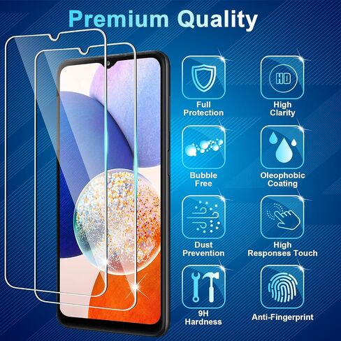 [4+3 Pack Galaxy A55 Screen Protector, 4 Pack Tempered Glass with 3 Pack Camera Lens Protector, High Clarity, Anti-Shatter, Bubble Free for Samsung A55 5G Screen Protector in Kuwait