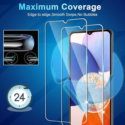 [4+3 Pack Galaxy A55 Screen Protector, 4 Pack Tempered Glass with 3 Pack Camera Lens Protector, High Clarity, Anti-Shatter, Bubble Free for Samsung A55 5G Screen Protector in Kuwait