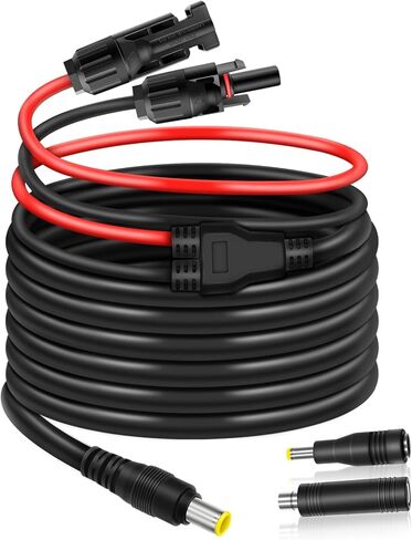 محول اللوحة الشمسية COMeap للجاكيري، متوافق مع كابل تمديد MC-4 إلى DC 8 مم مع موصل DC7909 إلى DC8020/DC5525 لمحطة طاقة مولد الطاقة الشمسية GZ Yeti Jackery Bluetti 12AWG 6ft (1.8 متر) in Kuwait