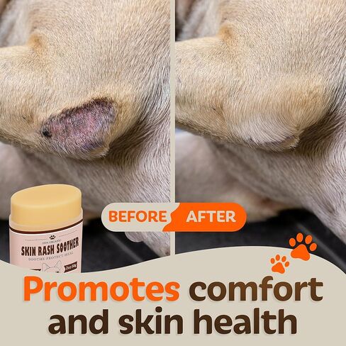 باوو مهدئ للطفح الجلدي للكلاب، عصا 2 أونصة، تخفيف الحساسية والحكة للكلاب، مرطب للبشرة، عضوي وطبيعي بالكامل، مرطب للكلاب للبشرة الجافة، غسول للكلاب، بلسم شفاء نهائي، كريم لطفح الكلاب in Kuwait