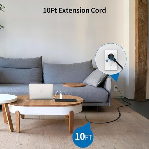 شريط طاقة بطول 15 قدم، 6 منافذ متباعدة واسعة للغاية، NTONPOWER، قابس مسطح، واقي من التيار الزائد على الحائط مع 3 USB، 1875 وات، 15 أمبير، 1700 جول، حماية من الحمل الزائد للمكتب المنزلي in Kuwait