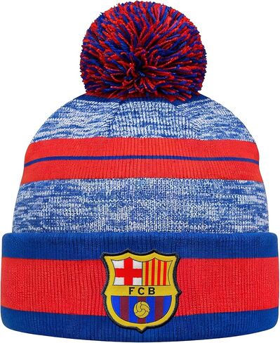 Icon Sports Boys Pegged Team Pom Beanie UEFA Champions League Soccer Barcelona, Team Color, OSFM in Saudi Arabia