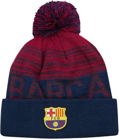 Icon Sports Boys Pegged Team Pom Beanie UEFA Champions League Soccer Barcelona, Team Color, OSFM in Saudi Arabia