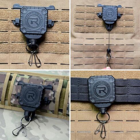 ضام معدات تكتيكية عسكرية من روكوتاكتيكال، حبل تروس تكتيكي مولي، حلقة حزام حامل مفتاح/أدوات متعددة ومشبك مولي متضمن، قطعة واحدة in Kuwait