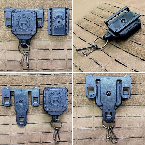 ضام معدات تكتيكية عسكرية من روكوتاكتيكال، حبل تروس تكتيكي مولي، حلقة حزام حامل مفتاح/أدوات متعددة ومشبك مولي متضمن، قطعة واحدة in Kuwait