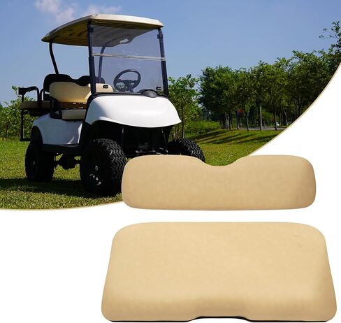 Golf Cart Universal Rear Replacement Cushions for EZGO/Club Car/Yamaha with Flip Rear Seat Kit, Black,2 Piece Set, Beige in Saudi Arabia
