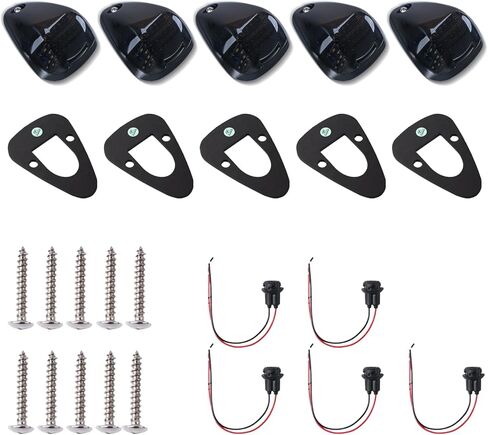 Led Cab Roof Top Marker Lights Clearance Running Lamps for 1999-2016 F250 F350 F450 F550 Super Duty Pickup Truck, Smoked Black 5PCS in Kuwait