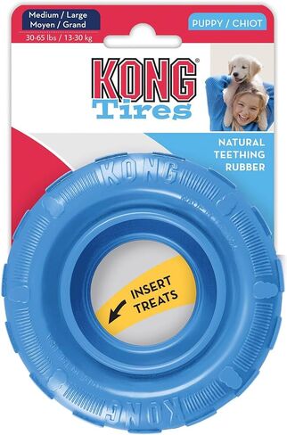 KONG - Tires - Durable Rubber Chew Toy and Treat Dispenser for Power Chewers - for Medium/Large Dogs in Kuwait