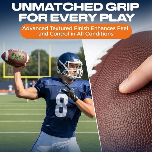 Synthetic Leather Football - Outdoor Regulation Footballs Sustainable American Football Balls - Size 9 | 7 | 6 | 5 Football Equipment in Saudi Arabia