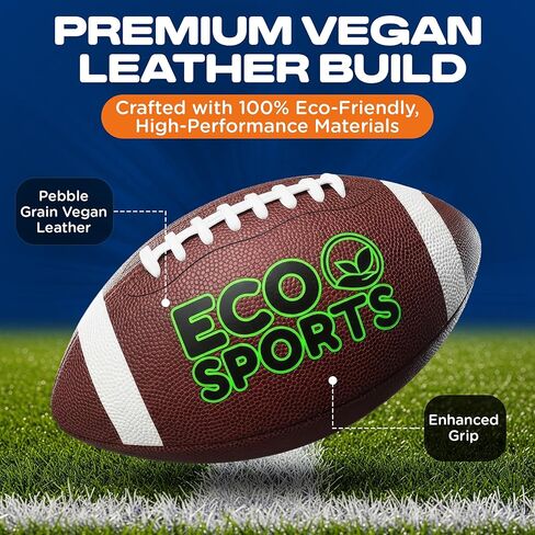 Synthetic Leather Football - Outdoor Regulation Footballs Sustainable American Football Balls - Size 9 | 7 | 6 | 5 Football Equipment in Saudi Arabia