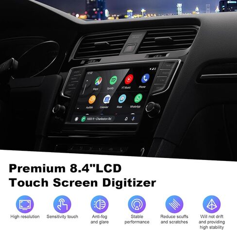 شاشة LCD مقاس 7 بوصات Uconnect من شركة Jeep مع شاشة تعمل باللمس، شاشة LCD رقمية وملاحة راديو مناسبة لسيارة Jeep Compass 2017-2020، استبدل # TDO-WXGA0700K00033-V2 / TDO-WXGA0700K00057-V1 in Kuwait