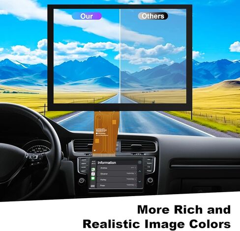 شاشة LCD مقاس 7 بوصات Uconnect من شركة Jeep مع شاشة تعمل باللمس، شاشة LCD رقمية وملاحة راديو مناسبة لسيارة Jeep Compass 2017-2020، استبدل # TDO-WXGA0700K00033-V2 / TDO-WXGA0700K00057-V1 in Kuwait