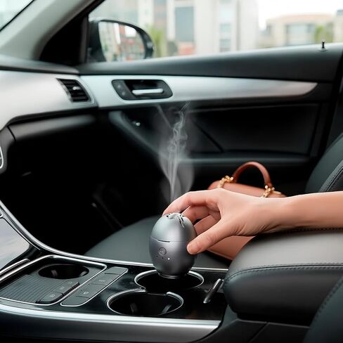 موزع الروائح العلاجية الفاخر من أوربي | مبخرة | معطر هواء محمول للمنزل والمكتب والحمام | عطر منزلي غير سام مع درجة حرارة قابلة للتعديل | معطر الغرفة (الإصدار القياسي باللون الرمادي) in Saudi Arabia