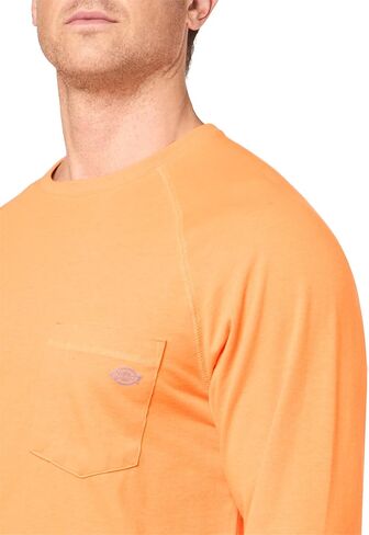 Dickies Men's Cooling Long Sleeve Pocket T-Shirt, Dark Navy Heather in Kuwait