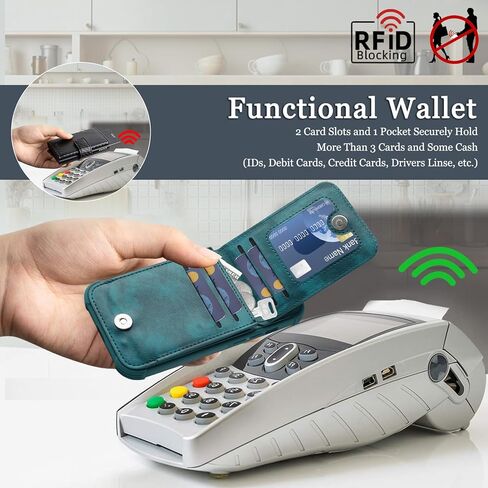 VANAVAGY Compatible for iPhone 11 Wallet Case for Women and Men,Leather Magnetic Clasp Flip Folio Phone Cover with Credit Card Holder and Coin Pocket,Black in Kuwait