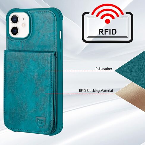 VANAVAGY Compatible for iPhone 11 Wallet Case for Women and Men,Leather Magnetic Clasp Flip Folio Phone Cover with Credit Card Holder and Coin Pocket,Black in Kuwait