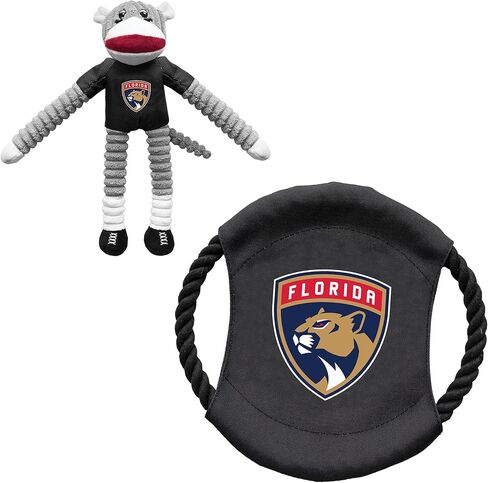 مجموعة ألعاب الحيوانات الأليفة من Littlearth للبالغين من الجنسين NHL Dallas Stars Sock Monkey والقرص الطائر، لون الفريق، مقاس واحد in Saudi Arabia