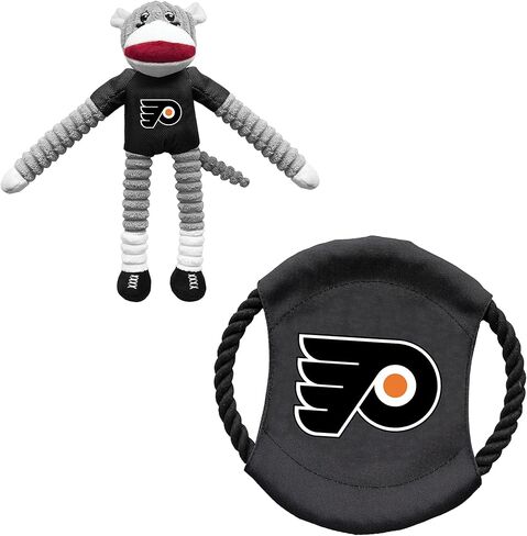 Littlearth Unisex-Adult NHL Dallas Stars Sock Monkey and Flying Disc Pet Toy Combo Set, Team Color, One Size in Saudi Arabia