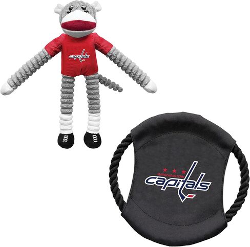 Littlearth Unisex-Adult NHL Dallas Stars Sock Monkey and Flying Disc Pet Toy Combo Set, Team Color, One Size in Saudi Arabia