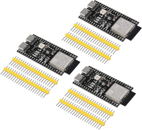 AITRIP 3PCS ESP32-S3-DevKitC-1-N8R2 ESP32-S3 Development Board Pre-soldered Pins ESP32 S3 Core Board with WROOM-1-N8R2 Low Power MCU Ideal for Arduino DIY Projects in Saudi Arabia