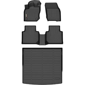 Binmotor-All Weather Floor Mats & Cargo Liner for 2018-2025 VW Atlas(7 Passenger Bench Seating), 3 Rows Full Set Car Mats TPE Material, Heavy Duty Car Floor Liners Guard Vw Atlas Accessories in Kuwait