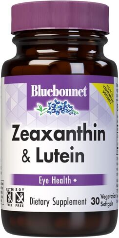 Bluebonnet Nutrition Zeaxanthin Plus Lutein Softgel، لوتين وزيكسانثين، صحة العين والتعرض للضوء الأزرق، لوتين من القطيفة، زياكسانثين من البابريكا، خالي من الغلوتين، خالي من الصويا، خالي من الحليب، 60 كبسولة هلامية in Saudi Arabia