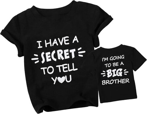 QLIPIN Big Brother Shirts Toddler Big Brother Announcement T Shirt Promoted to Big Brother Outfits Short Sleeve Tops in Kuwait