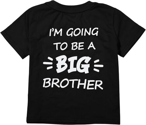 QLIPIN Big Brother Shirts Toddler Big Brother Announcement T Shirt Promoted to Big Brother Outfits Short Sleeve Tops in Kuwait