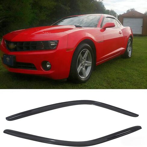 عاكس الرياح للنافذة الجانبية المقاوم للماء، قطعتان من مجموعة عاكس الرياح البديلة الواقية، أقنعة نافذة تناسب 2010-2020 شيفروليه كامارو 92341 in Kuwait