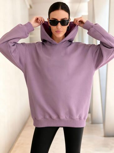MAGICMK Womens Oversized Hoodies Sweatshirts Colourful plus Size Fall Long Sleeve Sweaters tops in Saudi Arabia
