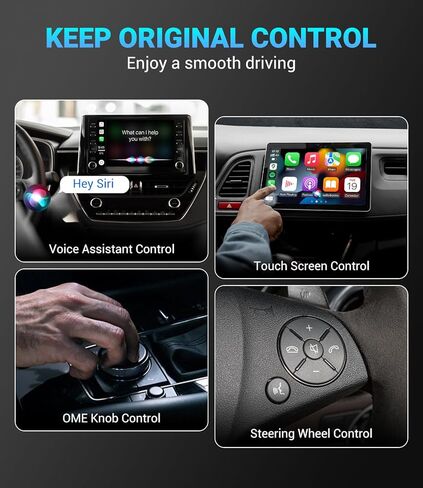 2 في 1 CarPlay ومحول Android Auto اللاسلكي، دونجل Android Auto اللاسلكي لسيارات CarPlay السلكية في المصنع، التوصيل والتشغيل، تحويل السلك إلى لاسلكي، توصيل تلقائي، أزرق in Kuwait