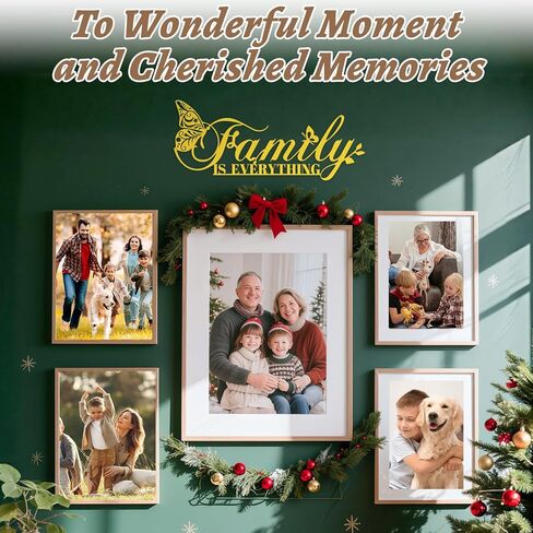 Family Signs Metal Wall Decor, Family Is Everything Word Sign with Butterfly for Home Decor Wand, Black Iron Wall Art Plaque Decorations for Living Room, Housewarming, 43.2x16 cm (Family) in Kuwait