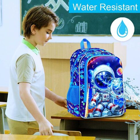 3PCS Dinosaur Backpack for Boys, Water Resistant Kids Bookbag Set with Lunch Box，Cute School Bag for Preschool Toddler in Kuwait