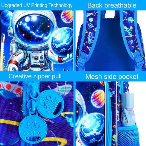 3PCS Dinosaur Backpack for Boys, Water Resistant Kids Bookbag Set with Lunch Box，Cute School Bag for Preschool Toddler in Kuwait