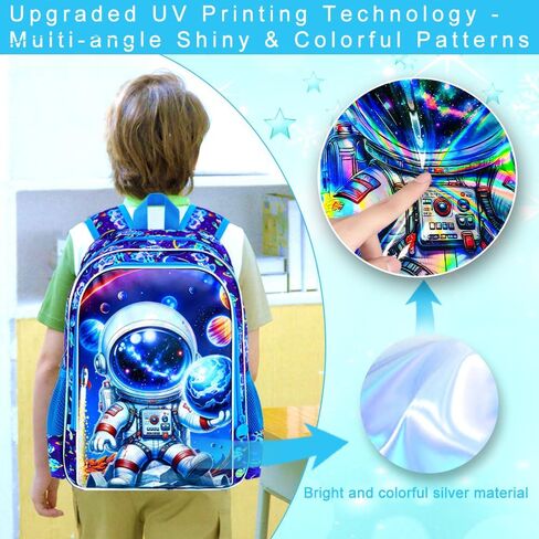 3PCS Dinosaur Backpack for Boys, Water Resistant Kids Bookbag Set with Lunch Box，Cute School Bag for Preschool Toddler in Kuwait