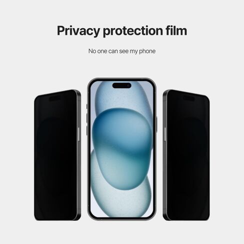 واقي شاشة زجاجي للخصوصية لهاتف iphone13/13PRO/14 - طقم بلمسة واحدة، زجاج مقسى مقاوم للتجسس 9H، سهل التركيب، مناسب تمامًا، حساسية اللمس in Saudi Arabia
