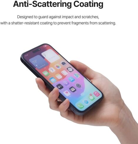 واقي شاشة زجاجي للخصوصية لهاتف iphone13/13PRO/14 - طقم بلمسة واحدة، زجاج مقسى مقاوم للتجسس 9H، سهل التركيب، مناسب تمامًا، حساسية اللمس in Saudi Arabia