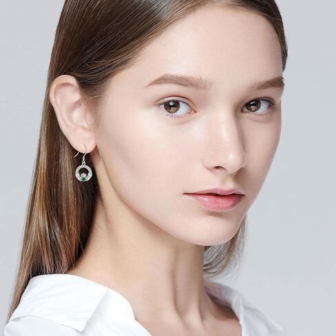 Claddagh Earrings Sterling Silver Celtic Knot Claddagh Dangle Drop Earrings Irish Claddagh Jewelry for Women in Saudi Arabia