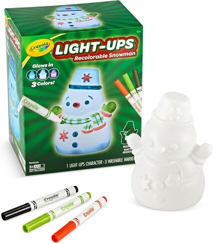 Crayola Light-Ups - Snowman, Light Up Snowman Toy, Reusable Coloring Toy, Light Up Snowman Decoration for Indoors, for Kids in Saudi Arabia