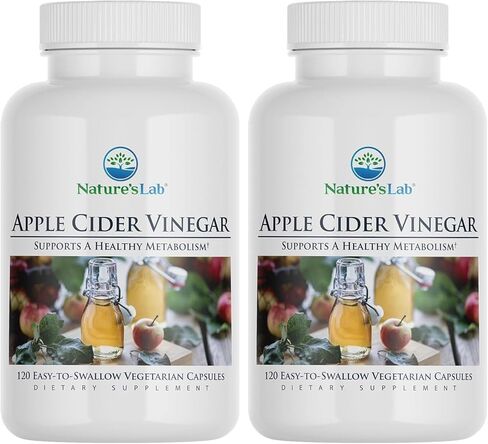 Nature's Lab خل التفاح 1200 ملغ مع الكروم - 120 كبسولة (كمية تكفي 60 يومًا) in Kuwait
