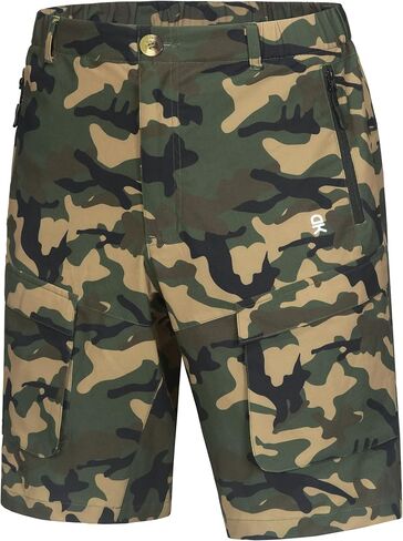 Little Donkey Andy Men's Stretch Quick Dry Cargo Shorts for Hiking, Camping, Travel Olive Size S in Saudi Arabia