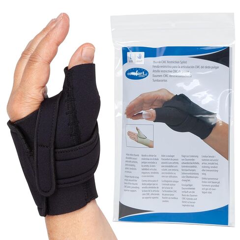 Comfort Cool Thumb CMC Restriction Splint. Patented Thumb Brace Provides Support and Compression. Helps with Arthritis, Tendinitis, Surgery, Dislocations, Sprains, Repetitive Use. in Kuwait