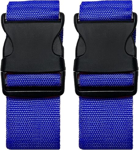 عبوتان من أحزمة الأمتعة، أحزمة حقائب قابلة للتعديل بألوان زاهية مع إبزيم سريع التحرير (رمادي وردي) in Kuwait