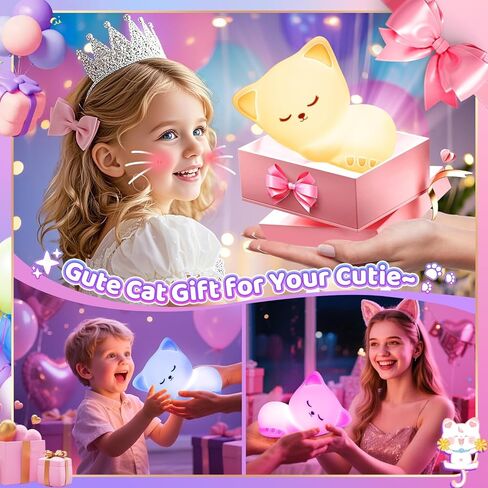 Mubarek Baby Night Light for Kids, 16 Colors Dimmable Kids Night Light, Remote Silicone Night Lights for Kids Room,1200mAh Rechargeable Cute Lamp,Timer Baby Night Light for Kids,Cute Gifts for Girls in Kuwait